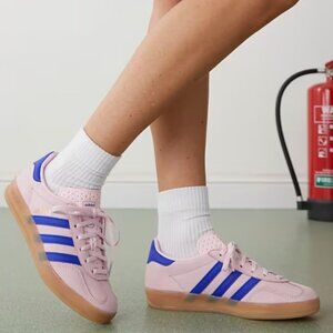 Adidas Women US 6.5 EU 38 Originals Gazelle Indoor Clear Pink Lucid Blue JI1371
